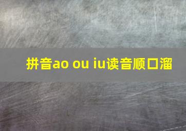 拼音ao ou iu读音顺口溜